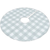 Blauwe en witte buffelriet kerstboom rok (Gekanteld)