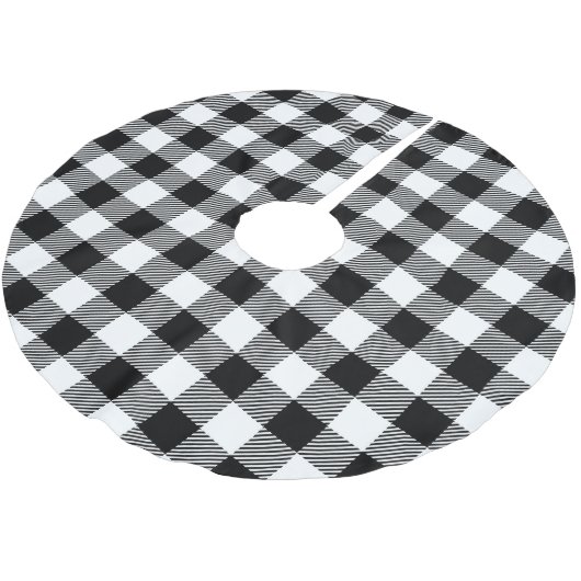 Blauwe en witte buffelrok kerstboom rok (Gekanteld)