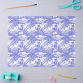 Blauwe en witte bultrug tissuepapier (Craft)