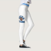 Blauwe en witte Cheerleaders personaliseren Leggin Leggings (Rechts)