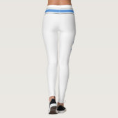 Blauwe en witte Cheerleaders personaliseren Leggin Leggings (Achterkant)