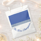 Blauwe en witte cheque bedankzakje (Geknipt)