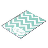 Blauwe en witte Chevron persoonlijke laptop Notitieboek (Linkerzijde)