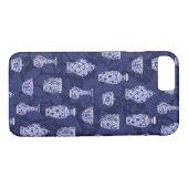 Blauwe en witte Chinoiserie/Delftware Pottery Case-Mate iPhone Case (Achterkant (Horizontaal))