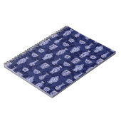 Blauwe en witte Chinoiserie/Delftware Pottery Notitieboek (Linkerzijde)