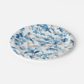 Blauwe en witte Chinoiserie Papieren Bordje (Gekanteld)