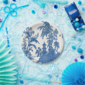 Blauwe en witte Chinoiserie Papieren Bordje (Feest)
