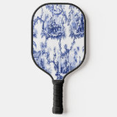 Blauwe en witte Chinoiserie Pickleball Paddle (Achterkant)