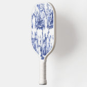 Blauwe en witte Chinoiserie Pickleball Paddle (Links)