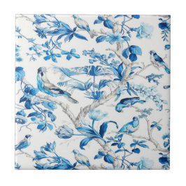 Blauwe en witte Chinoiserie Tegeltje