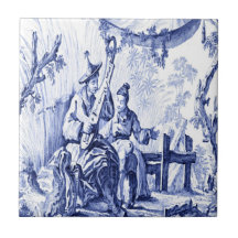 Blauwe en witte Chinoiserie