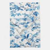 Blauwe en witte Chinoiserie Theedoek (Verticaal)