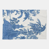 Blauwe en witte Chinoiserie Theedoek (Horizontaal)