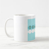 Blauwe en witte cirkels Dank u Mok (Links)