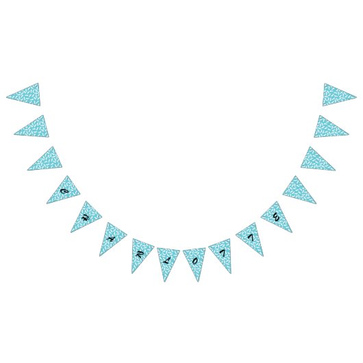 Blauwe en witte dachshund Bunting Party Banner (Alle)