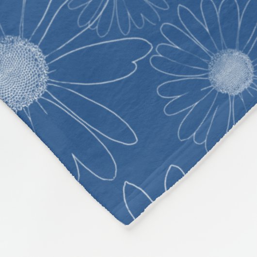 Blauwe en witte dagen fleece deken (Hoek)