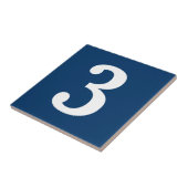 Blauwe en witte dakpannen tegeltje (Zijkant)