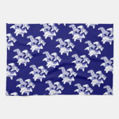 Blauwe en witte Dala Horses Keukenhanddoeken (Horizontaal)