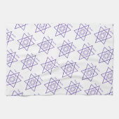 Blauwe en witte davidster voor Chanoeka Theedoek (Horizontaal)