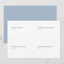 Blauwe en Witte de Kaart DIY van de Huwelijksplaat