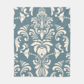 Blauwe en witte deken van het Damaspatroon (Voorkant)