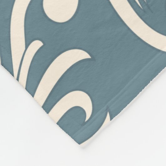 Blauwe en witte deken van het Damaspatroon (Hoek)