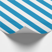 Blauwe en witte dekletjes cadeaupapier (Hoek)