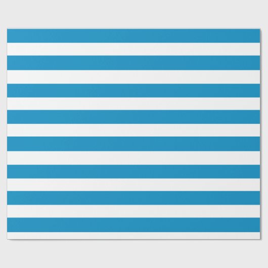 Blauwe en witte dekletjes cadeaupapier (Vlak)