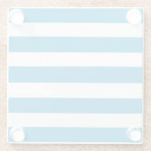 Blauwe en witte dekletjes glazen onderzetter (Achterkant)