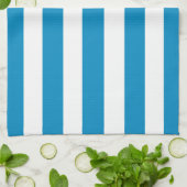 Blauwe en witte dekletjes theedoek (Gevouwen)