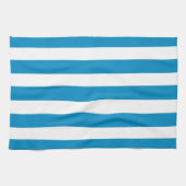 Blauwe en witte dekletjes theedoek (Horizontaal)