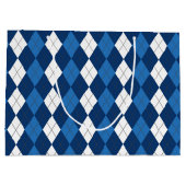 BLAUWE EN WITTE DIAMONTPATRONEN GROOT CADEAUZAKJE (Achterkant)