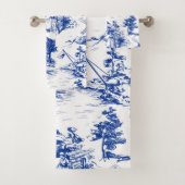 Blauwe en witte dodehanddoekset bad handdoek (Insitu)