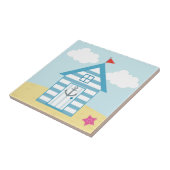 Blauwe en witte doornhaai tegeltje (Zijkant)