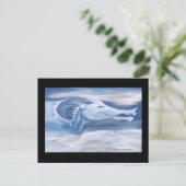 Blauwe en witte draak briefkaart (Staand voorkant)