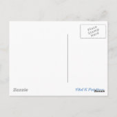 Blauwe en witte draak briefkaart (Achterkant)