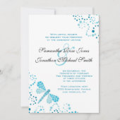 Blauwe en witte dragonvlieg - Aangepaste bruiloft Kaart (Voorkant)