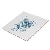 Blauwe en witte druiven & fruit tegeltje (Zijkant)