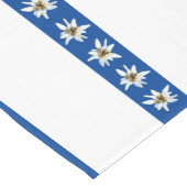 Blauwe en witte Edelweiss Floral Short Table Runne Korte Tafelloper (Hoek)