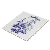 Blauwe en witte eenden tegeltje (Zijkant)