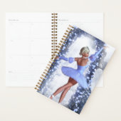 Blauwe en witte fantasie ballerina met rozen bloem planner (Display)