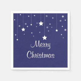 Blauwe en witte feestdag servet