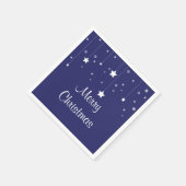 Blauwe en witte feestdag servet (Hoek)