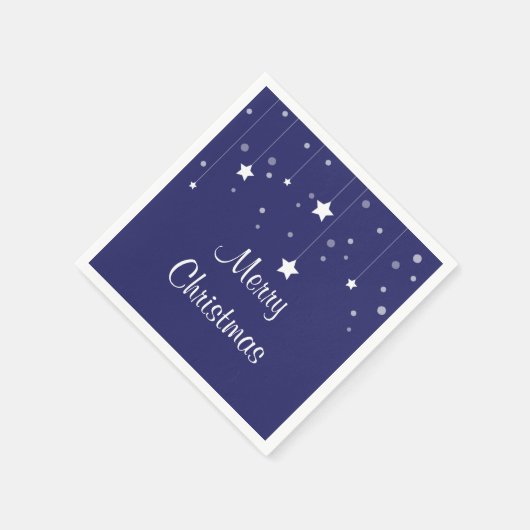 Blauwe en witte feestdag servet (Hoek)