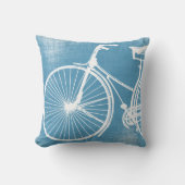 Blauwe en witte fietspiloot kussen (Voorkant)