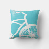 Blauwe en witte fietspiloot kussen (Achterkant)