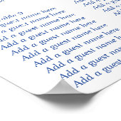 Blauwe en witte flora - China Patroonzittingskaart Poster (Hoek)