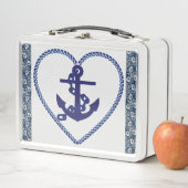 Blauwe en witte flora, witte metalen doos (In situ)