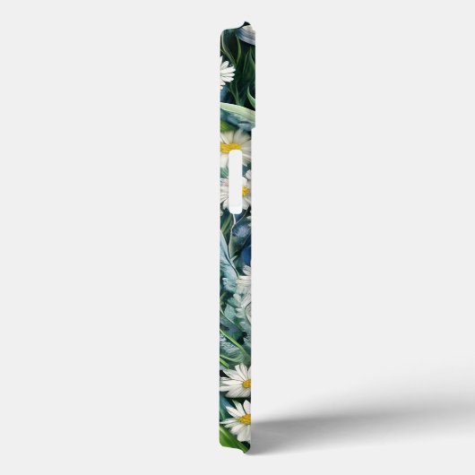 Blauwe en witte Floral Daisies Case-Mate iPhone Case (Achterkant / Rechts)