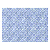 Blauwe en witte Floral Damask Table Cloth Tafelkleed (Voorkant (Horizontaal))